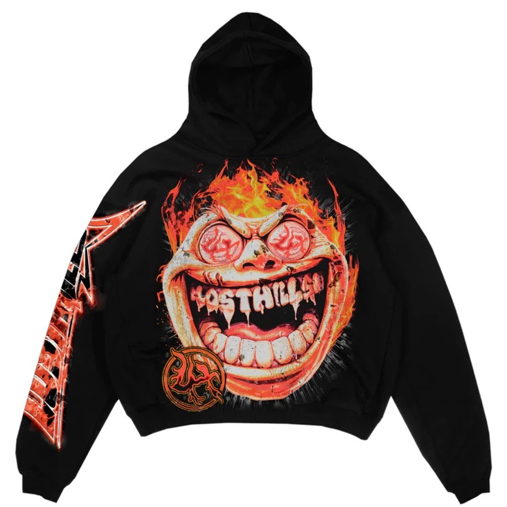 NWT LOST HILLS SMILING BURN SUNBURN BLACK/RED HOODIE SIZE MENS SMALL LH4007 RARE